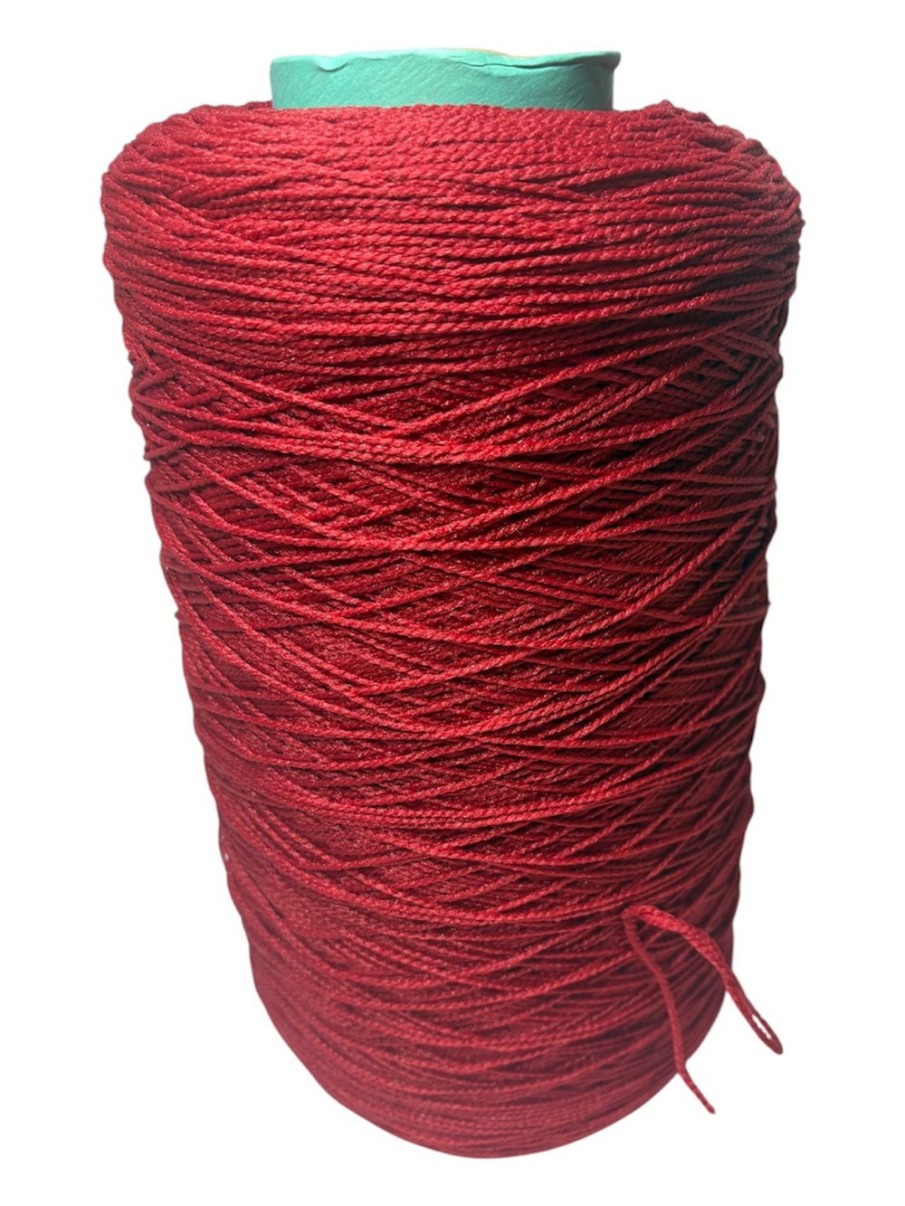Deep Red Twisted Yarn Cone